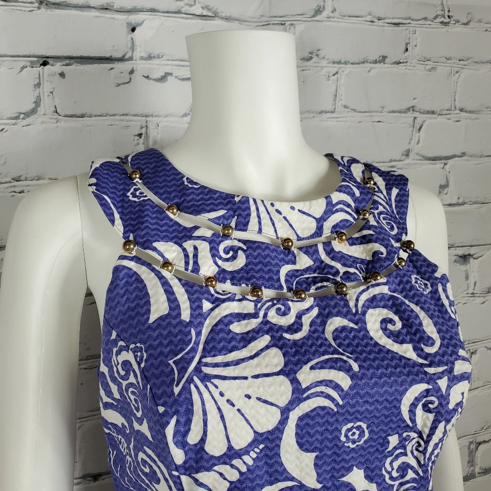 Lily Pulitzer Lindy Shift Dress in Spectrum Blue Tide Pools - Picture 5 of 8
